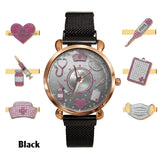 Love Nurse Life - Personalized Nurse Women Hand Watch With Strap Charms