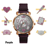 Love Nurse Life - Personalized Nurse Women Hand Watch With Strap Charms