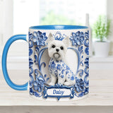 Cute Yorkshire Terriers - Personalized Dog Accent Mug