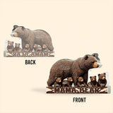 Mama Bear - Personalized Mother Custom Shaped Acrylic Plaque