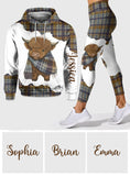 Adorable Highland Cow - Personalized Highland Cow Hoodie and Leggings