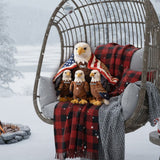 Strong Papa/Grandma Bald Eagle - Personalized Father Premium Faux Fur Pillow