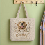 Peeking Pet - Personalized Dog Quilted Tote Bag
