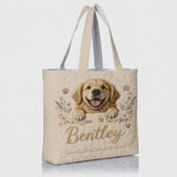 Peeking Pet - Personalized Dog Quilted Tote Bag