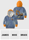 Construction Machines - Personalized Kid All Over Shirt