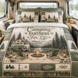 Camping Partners For Life - Personalized Camping Quilt Set