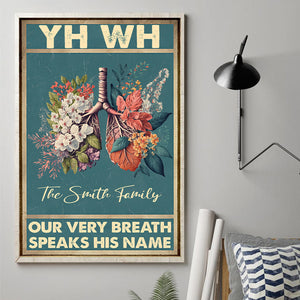 YHWH prononce son nom - Toile et affiche chrétiennes personnalisées