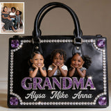 Mother's Day Gift, Custom From Any Photo - Personalized Mother Leather Handbag