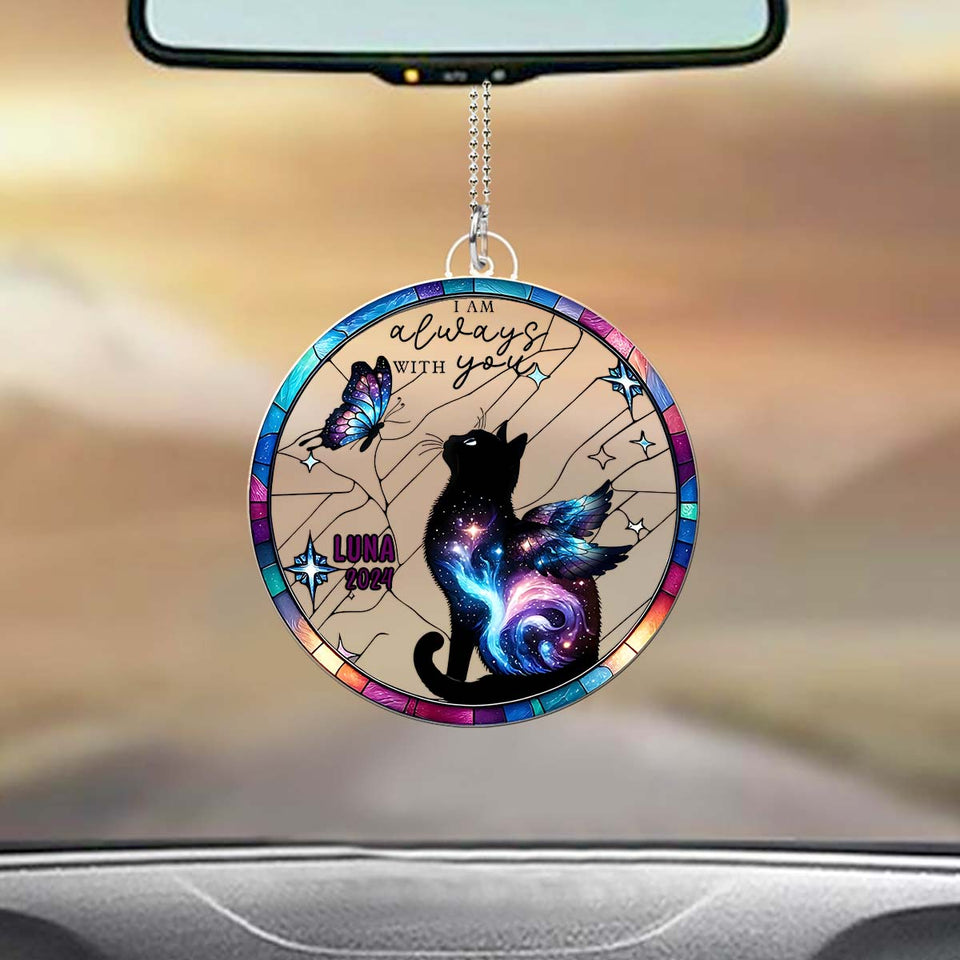 I Am Always With You - Personalized Cat Custom Shaped Car Ornament