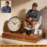 Custom Any Photo - Personalized Father Desk Clock Plaque