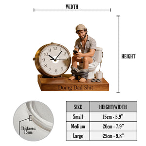 Custom Any Photo - Personalized Father Desk Clock Plaque