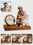 Custom Any Photo - Personalized Father Desk Clock Plaque