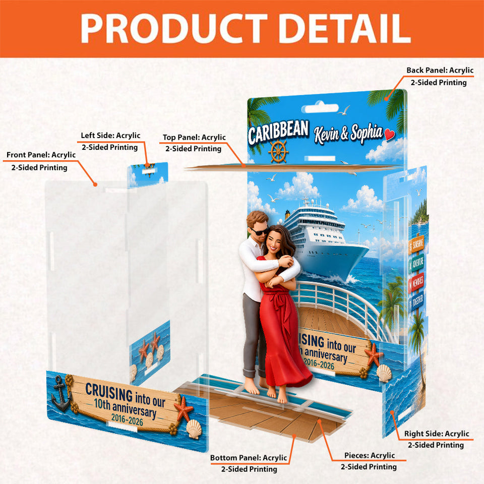 Any Photo Cruise Memories - Personalized Cruising Acrylic Display Box