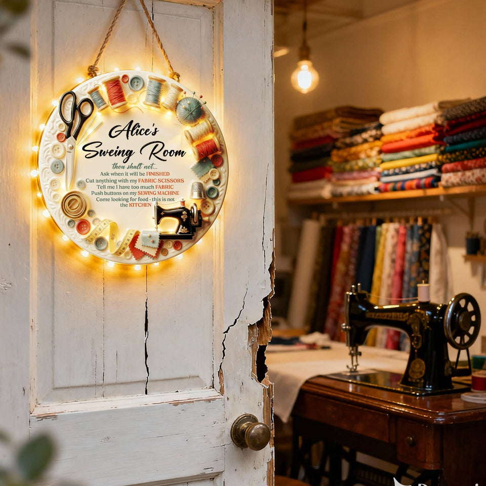 Sewing room - Personalized Sewing LED Light Acrylic Sign