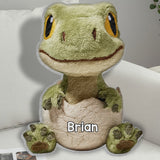 Love Dinosaur - Personalized Kid Faux Fur Shaped Pillow