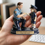 Our Hero Wears A Badge We Call Him Dad - Personalized Police Officer Premium 3D Figurine