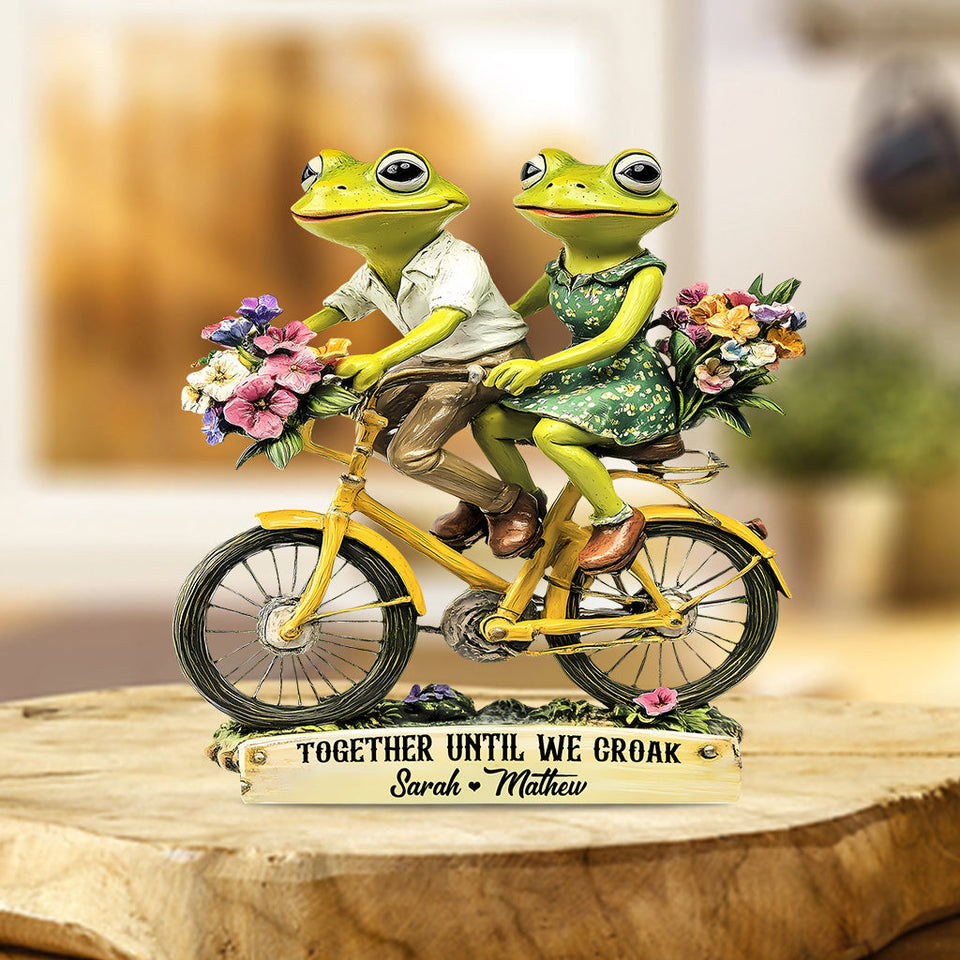 Couple Frog Until We Croak - Personalized Frog Custom Shaped Acrylic Plaque