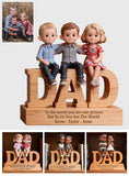 You Are The World - Personalized Father Custom Shaped Wood Plaque