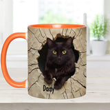 Love Black Cat - Personalized Black Cat Accent Mug