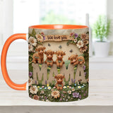 Cute Highland Cow Mama - Personalized Mother Accent Mug