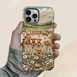 Cute Highland Cow Mama, Grandma - Personalized Mother Full Print Phone Case