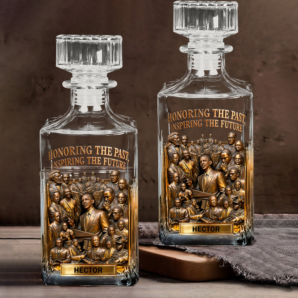 Black History Month - Personalized African American Whiskey Decanter Set