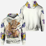 Love Highland Cow - Personalized Highland Cow Hoodie and Leggings