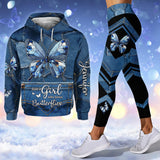 Just A Girl Who Loves Butterflies - Personalized Butterfly Hoodie and Leggings