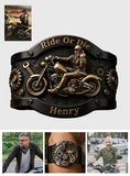 Ride Or Die - Personalized Biker Shaped Cuff Bracelet