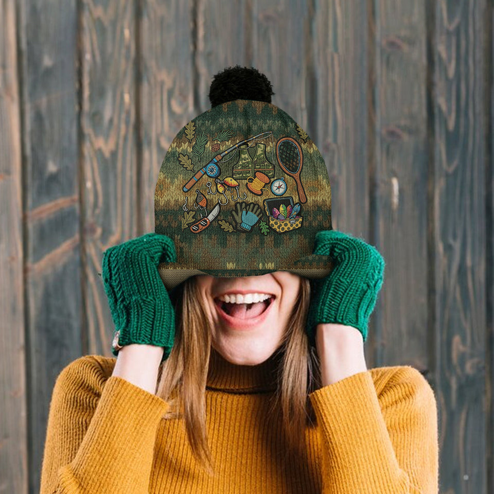 Love Fishing - Personalized Fishing Beanie Hat