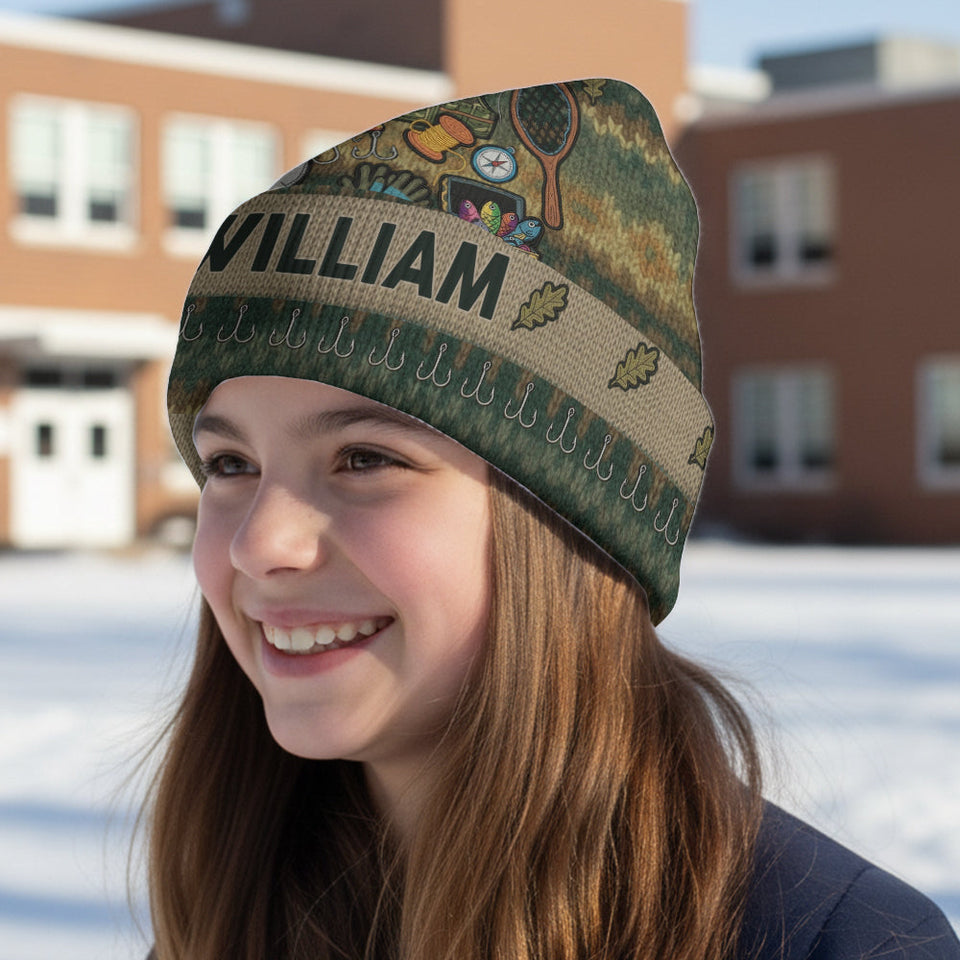 Love Fishing - Personalized Fishing Beanie Hat