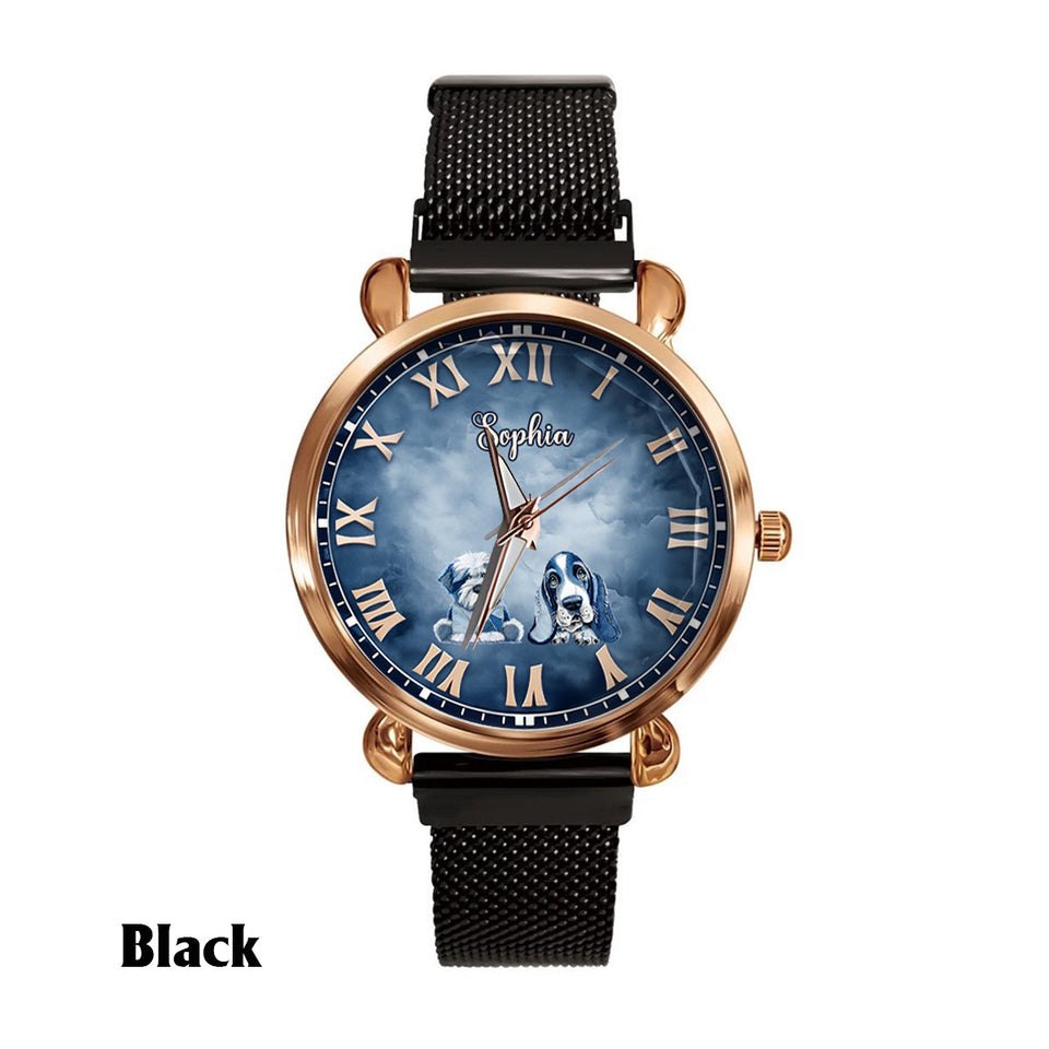Gift for Dog Mom - Personalized Dog Women Hand Watch