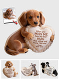 Custom From Photo - When You Miss Me - Personalized Memorial Faux Fur Shaped Pillow