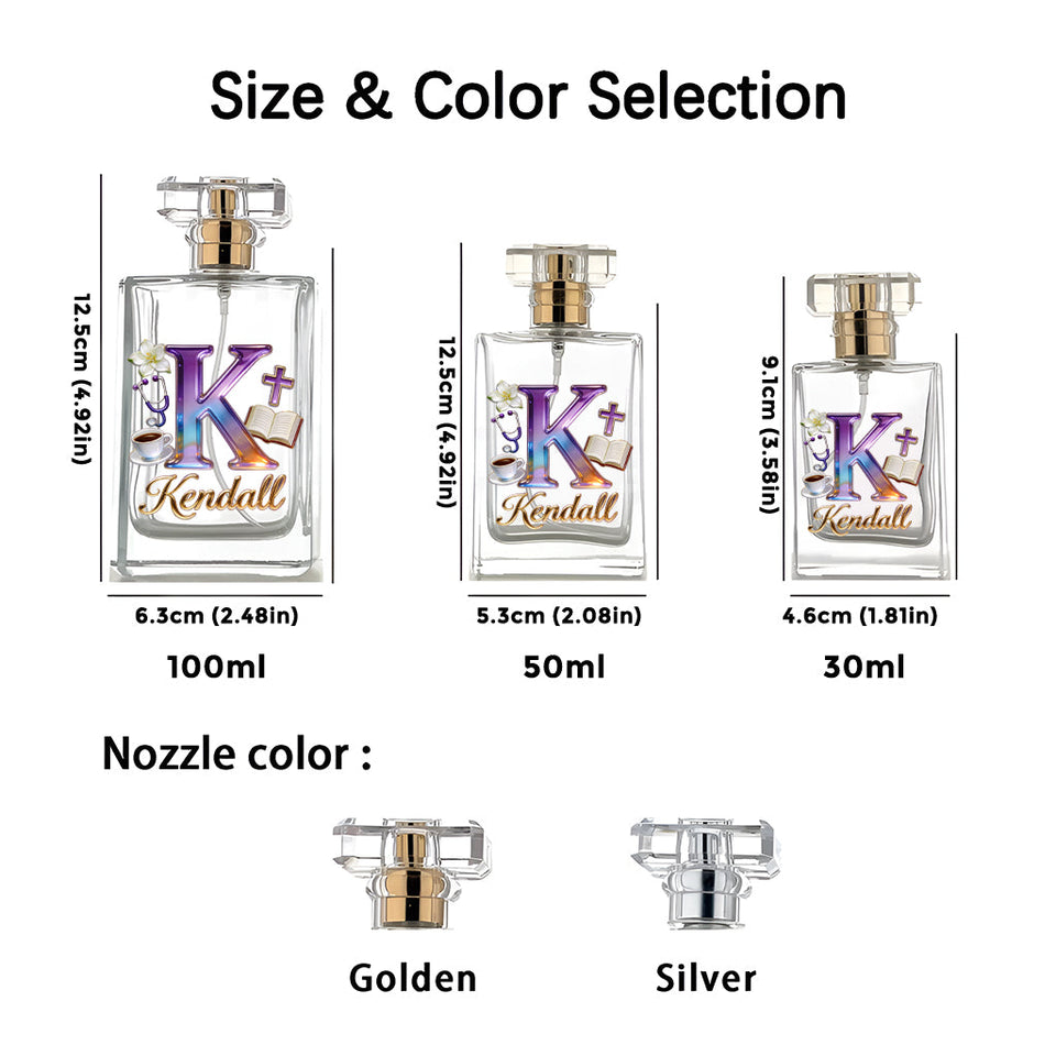 Initial Letter Aesthetic - Personalized Self Love Refillable Perfume Bottle