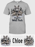 Papa's Wolf Pack - Personalized Father T-shirt And Hoodie