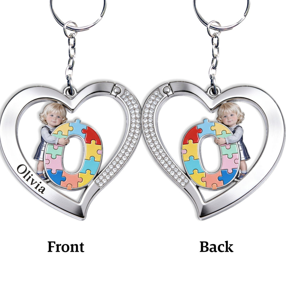 Autism Letter - Personalized Autism Awareness Keychain