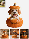 Boo Buddy Pumpkin - Personalized Dog Custom Shape Wooden Candle Holder