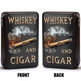Whiskey And Cigar - Personalized Whisky Travel Cigar Humidor Case
