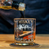 Whiskey And Cigar - Personalized Whisky Glass