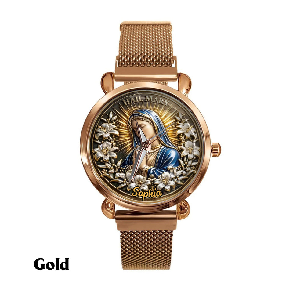 Hail Mary - Personalized Christian Women Hand Watch