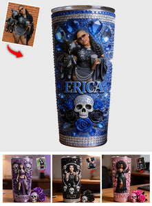 Custom Any Photo - Personalized Skull Tumbler