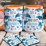 Just A Girl Who Loves Dolphins - Personalized Dolphin Accent Mug