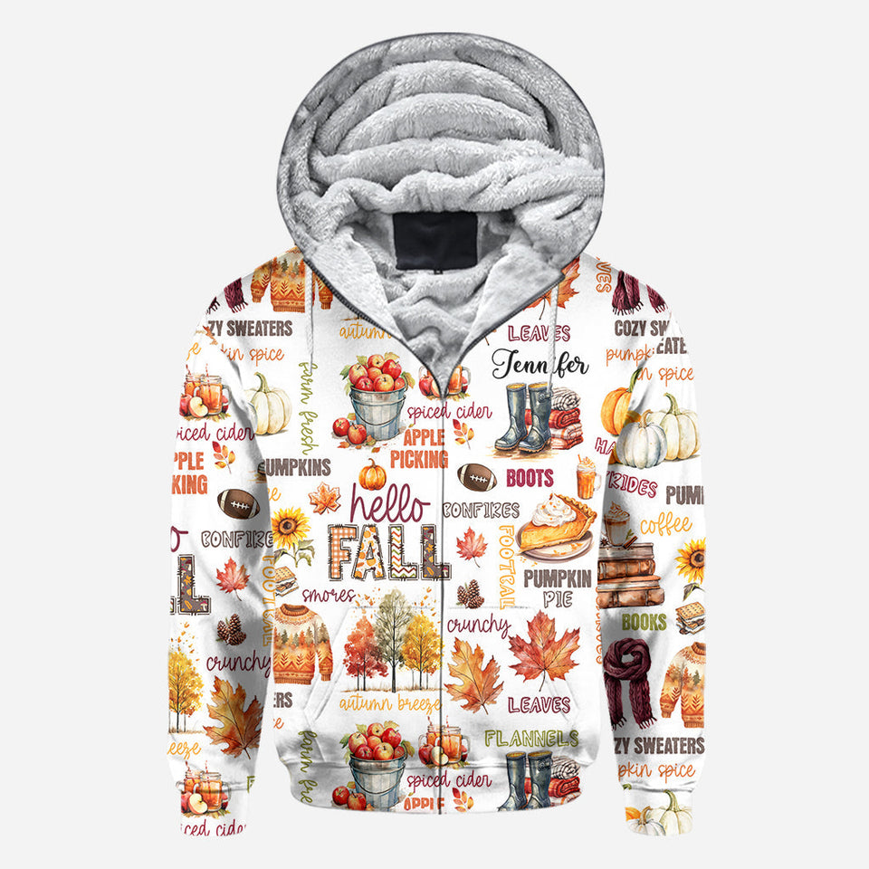 Hello Fall - Personalized Autumn All Over Shirt