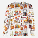 Hello Fall - Personalized Autumn All Over Shirt