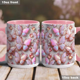Stunning Butterflies - Personalized Butterfly Accent Mug