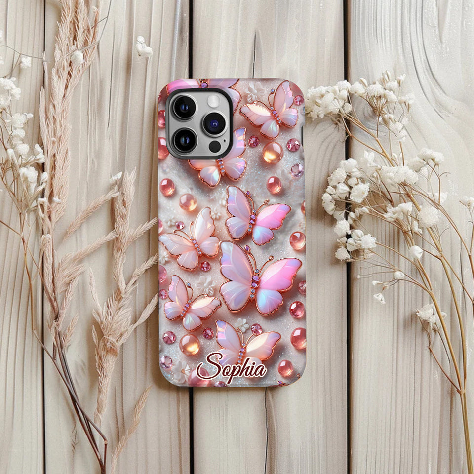 Stunning Butterflies - Personalized Butterfly Full Print Phone Case
