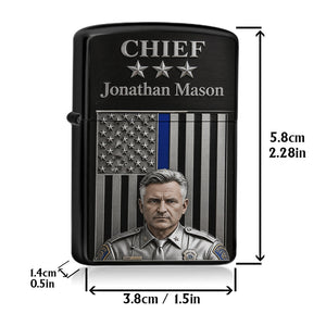 Unique Custom Gift For Police Officer - Personalized Police Officer Lighter