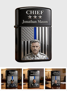 Unique Custom Gift For Police Officer - Personalized Police Officer Lighter