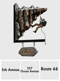 Mountain Climbing Adventure - Personalized Rock Climbing Wooden Wall Mount Sign
