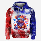 July 4th Highland Cow - Personalized Highland Cow All Over Shirt